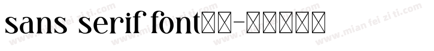 sans serif font字体字体转换